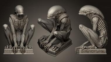 3D model Alien sitting (STL)